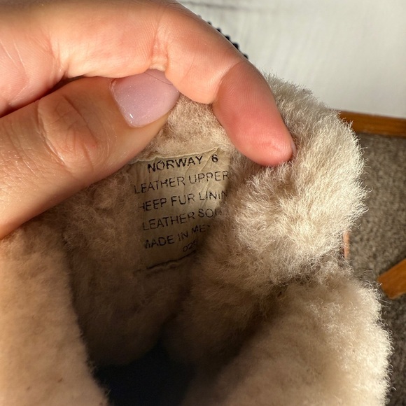 Freebird Norway Sherpa Lined Ankle Boots Size 6 Leather Tan and Cream - Picture 7 of 7